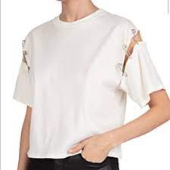 The Kooples Paris - Jersey & Pins Tshirt - Picture 1 of 4